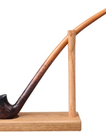 Wooden Pipe Stand Rack Holder for 1 Churchwarden Tobacco Smoking Pipe-Handmade from Solid Wood- Special for long Pipe FA0100 (Pipe just for display not include)