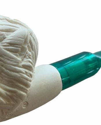Mini Buffalo White Genuine Block Turkish Meerschaum Smoking Pipe With Case