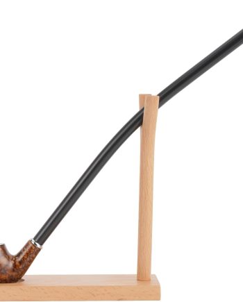 Handcrafted European Beech Wood Pipe Stand Holder for Churchwarden Pipes - Natural Wax Finish with Non-Slip PVC Base, Meaningful Gift for Tobacco Pipe Smokers & Collectors(Tobacco Pipe Not Included)